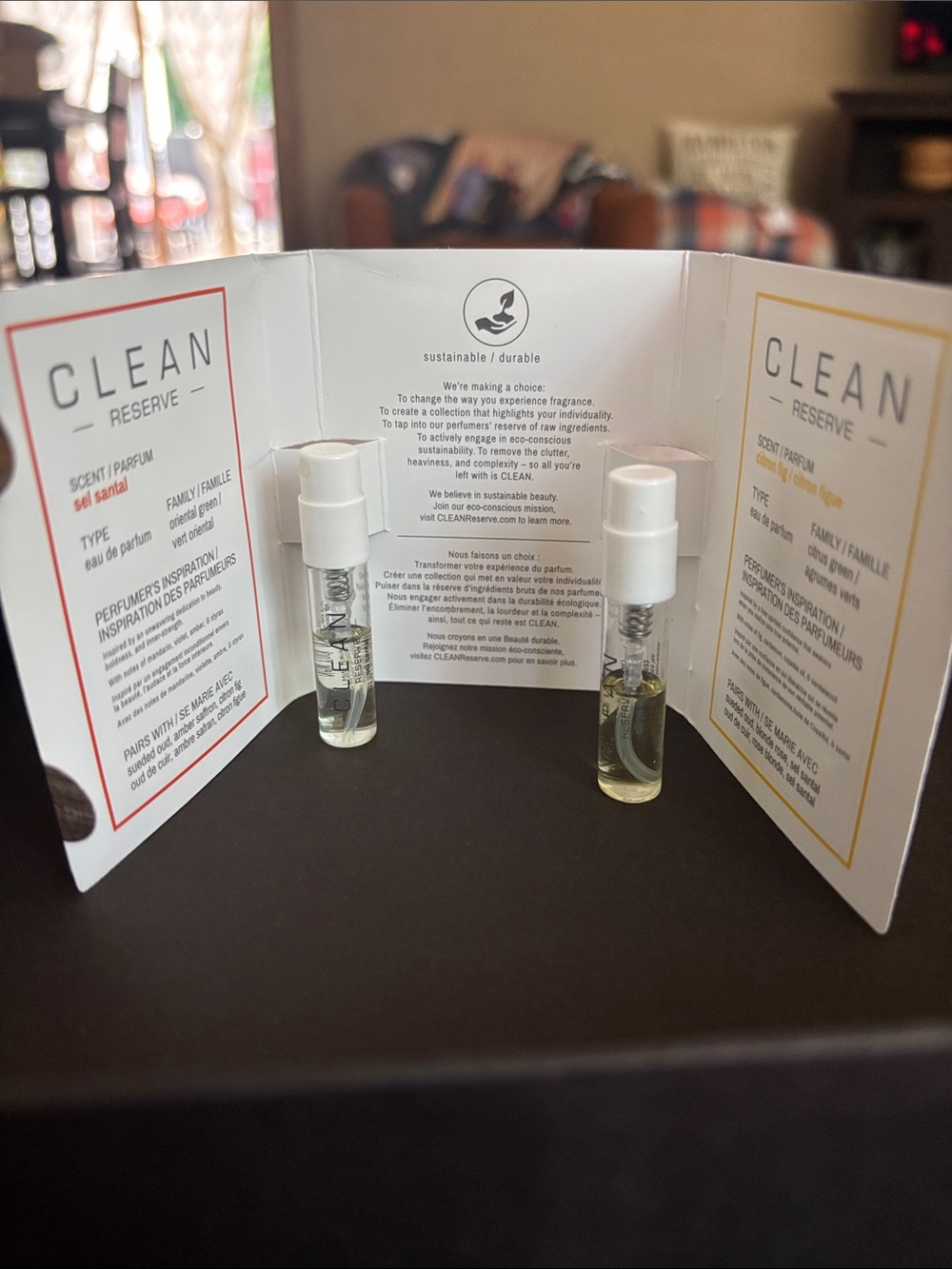 ☀️5/$20 CLEAN RESERVE Fragrance Sample Duo – Citron Fig & Sel Santal